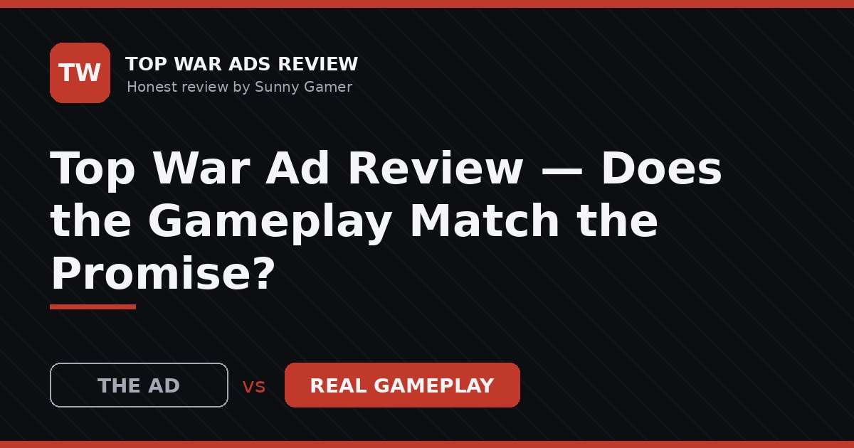 Top War Ad Review — Does the Gameplay Match the Promise?