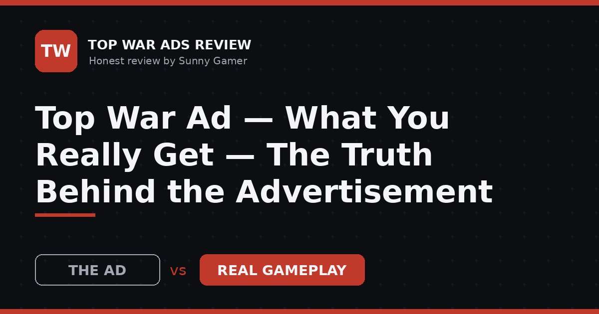 Top War Ad — What You Really Get — The Truth Behind the Advertisement