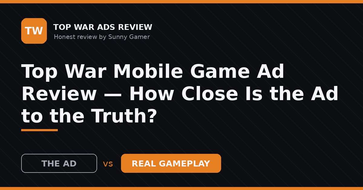 Top War Mobile Game Ad Review — How Close Is the Ad to the Truth?