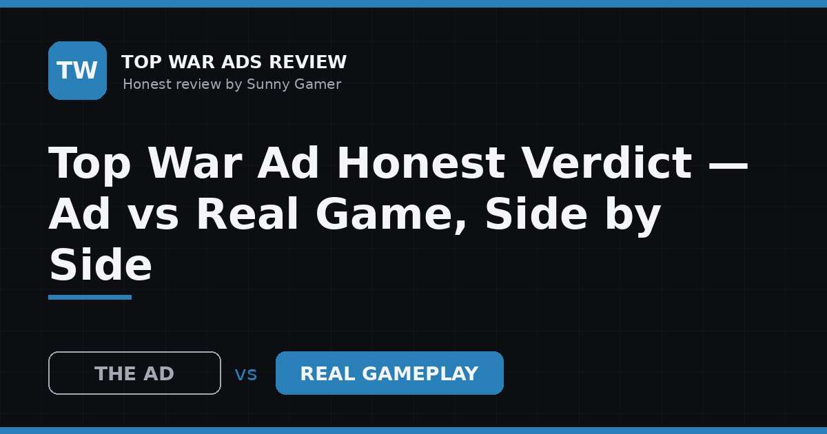 Top War Ad Honest Verdict — Ad vs Real Game, Side by Side