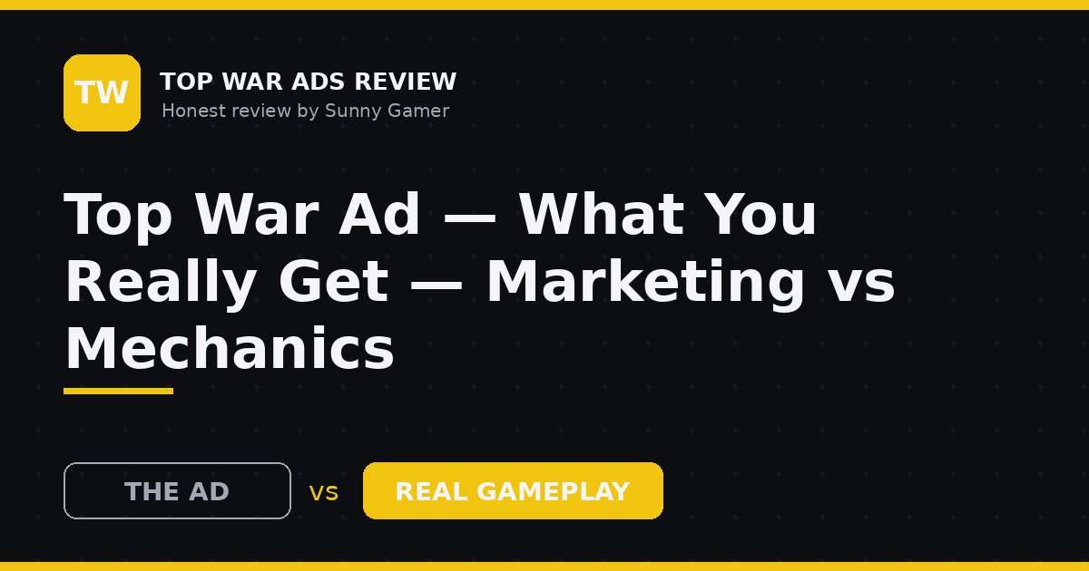 Top War Ad — What You Really Get — Marketing vs Mechanics