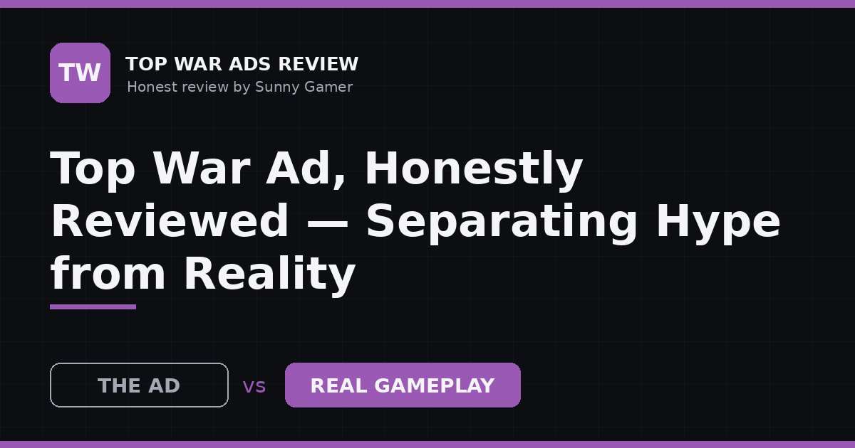 Top War Ad, Honestly Reviewed — Separating Hype from Reality