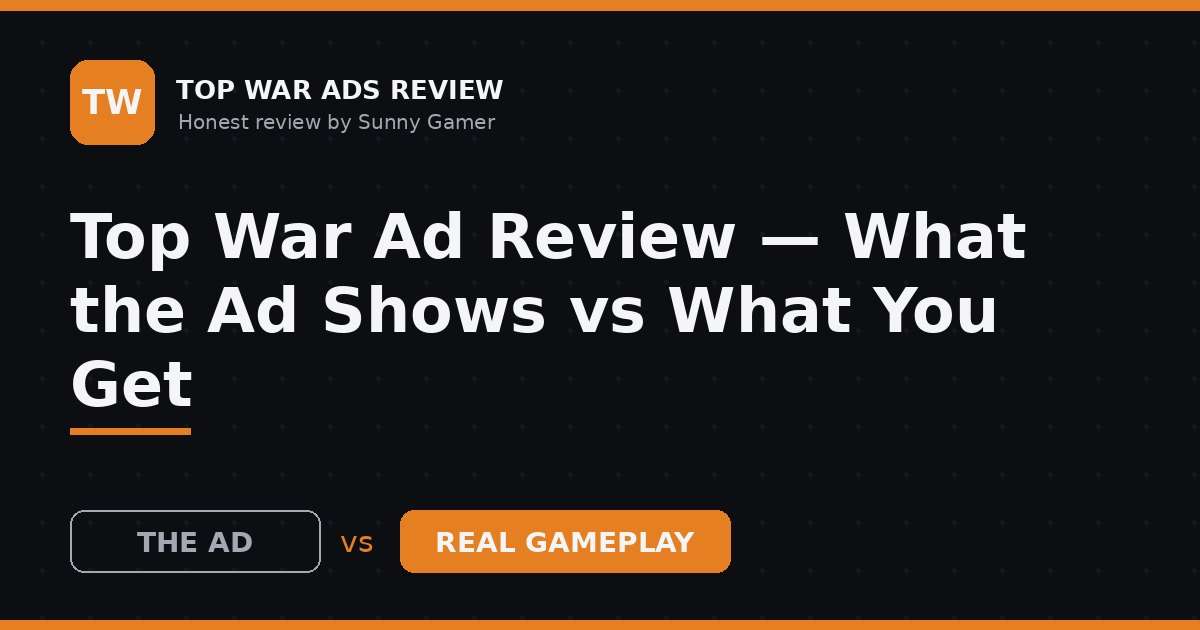 Top War Ad Review — What the Ad Shows vs What You Get