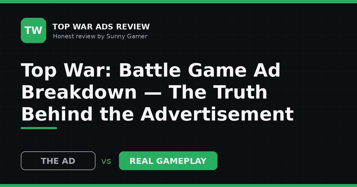 Top War: Battle Game Ad Breakdown — The Truth Behind the Advertisement