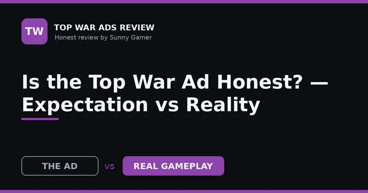 Is the Top War Ad Honest? — Expectation vs Reality
