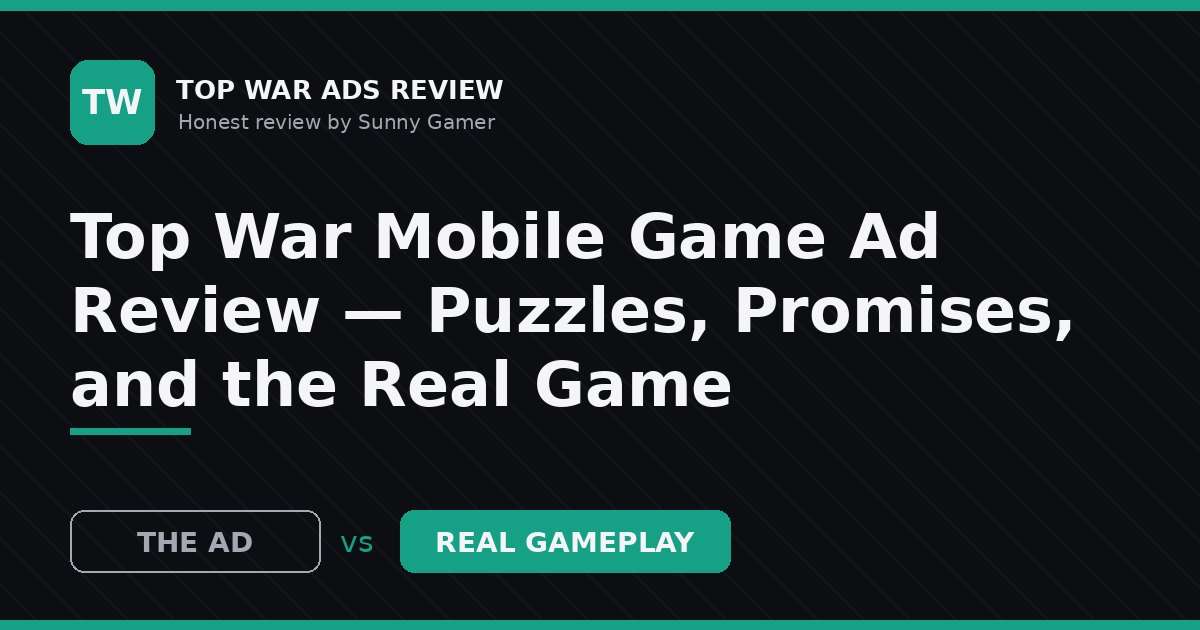 Top War Mobile Game Ad Review — Puzzles, Promises, and the Real Game