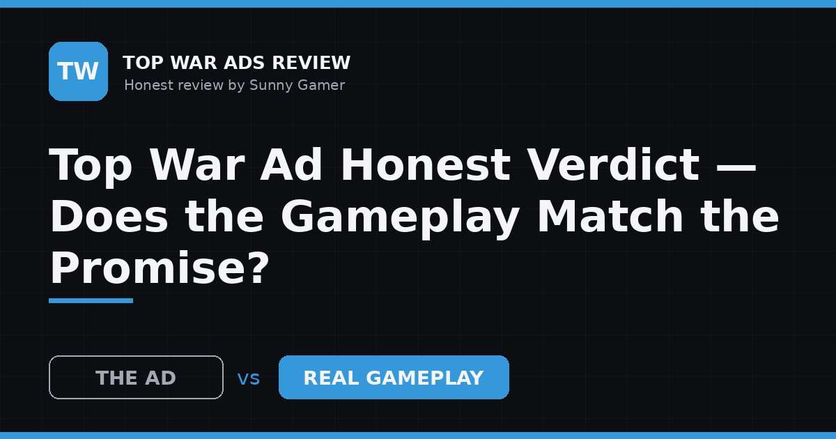 Top War Ad Honest Verdict — Does the Gameplay Match the Promise?