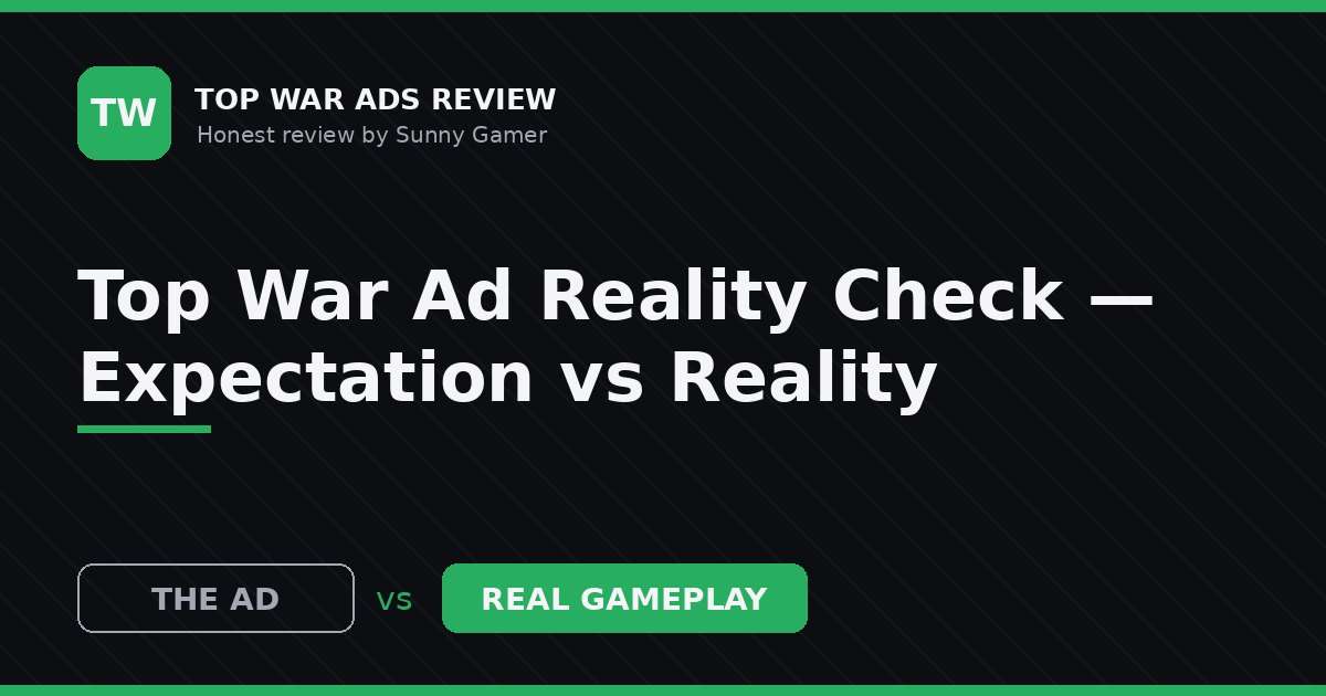 Top War Ad Reality Check — Expectation vs Reality