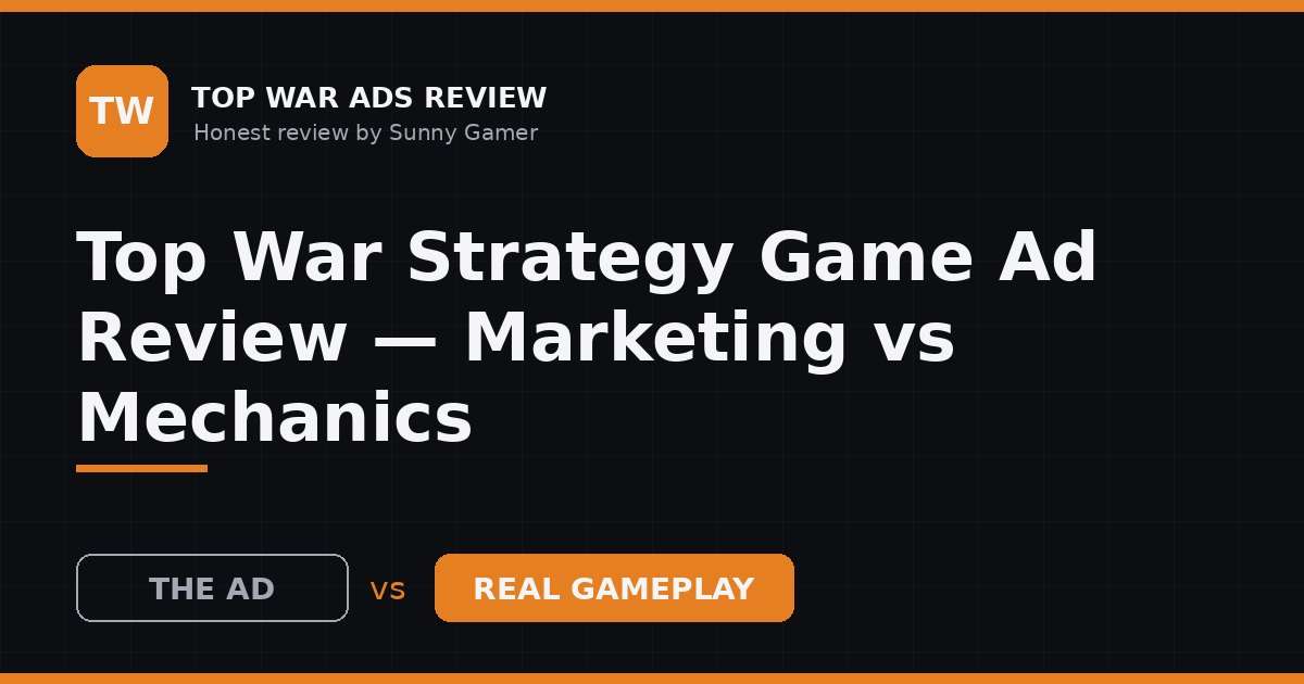 Top War Strategy Game Ad Review — Marketing vs Mechanics