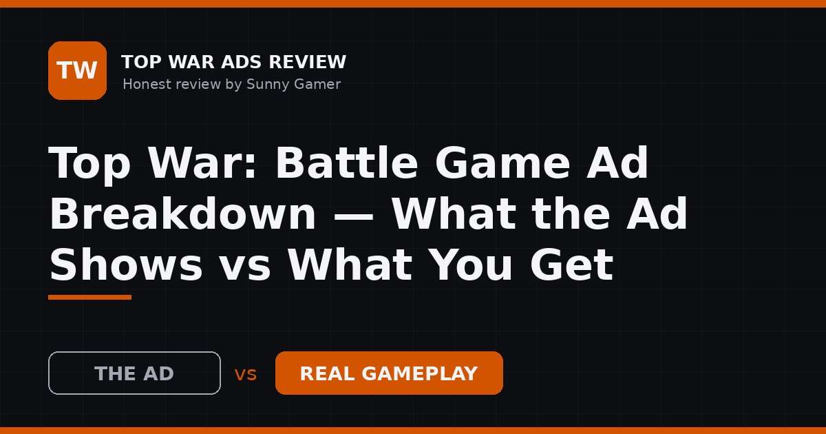 Top War: Battle Game Ad Breakdown — What the Ad Shows vs What You Get