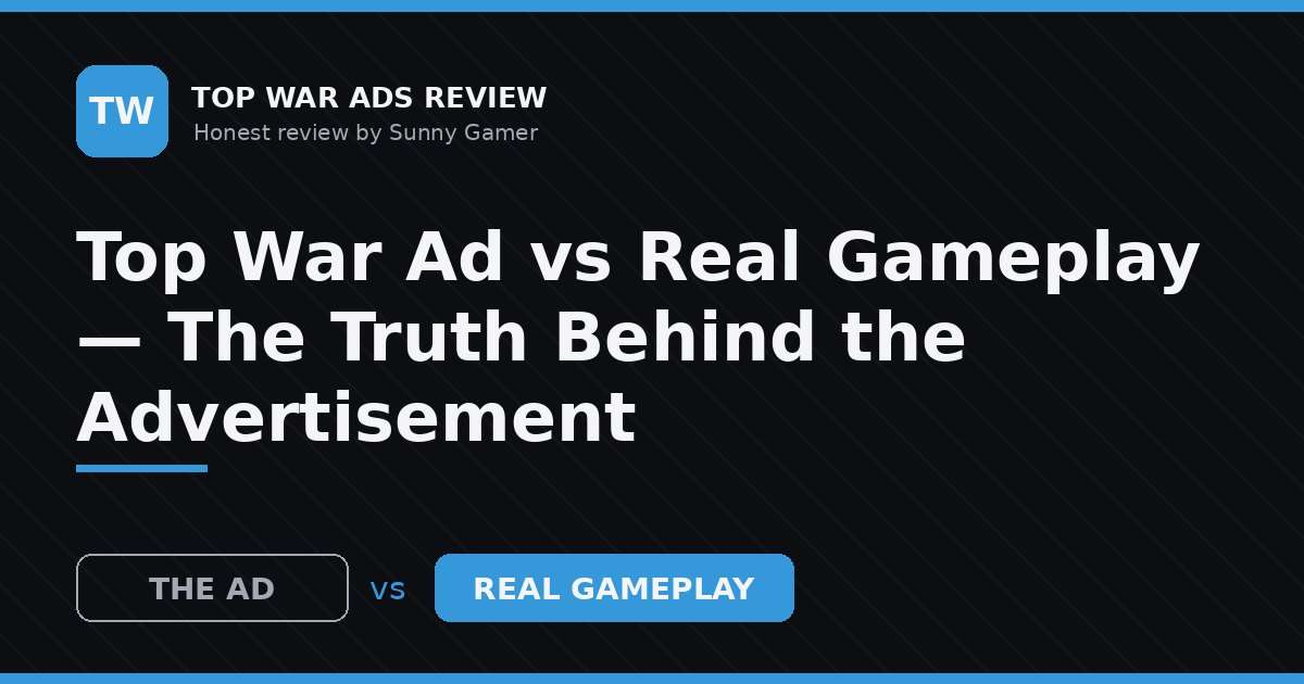 Top War Ad vs Real Gameplay — The Truth Behind the Advertisement