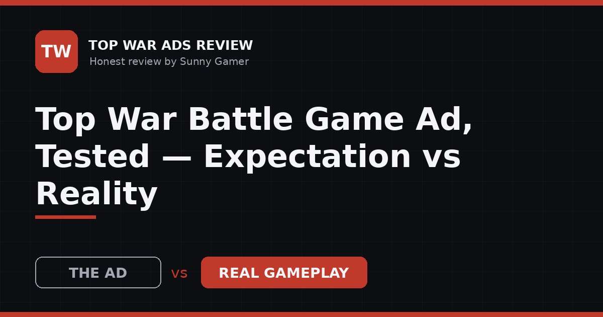 Top War Battle Game Ad, Tested — Expectation vs Reality