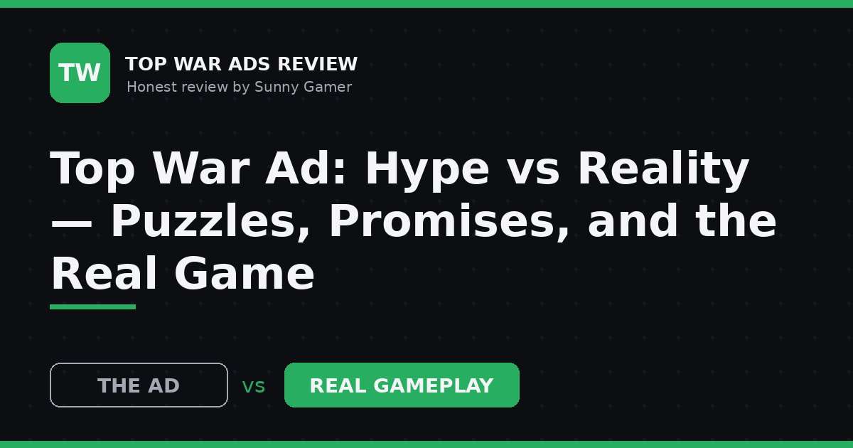 Top War Ad: Hype vs Reality — Puzzles, Promises, and the Real Game