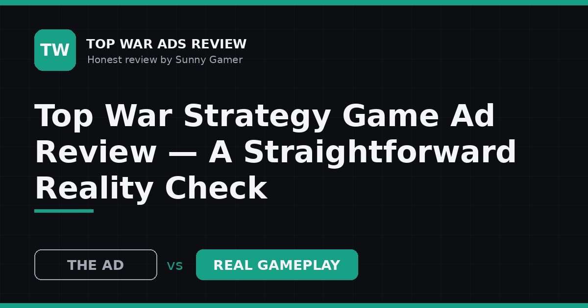 Top War Strategy Game Ad Review — A Straightforward Reality Check