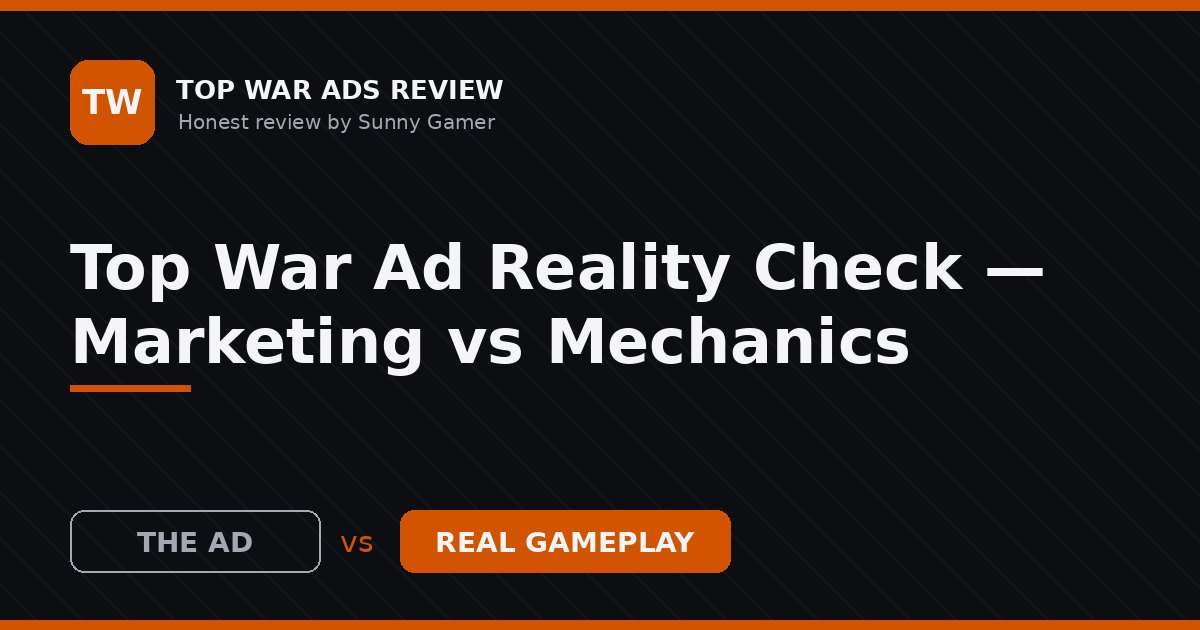 Top War Ad Reality Check — Marketing vs Mechanics