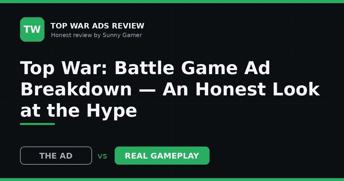 Top War: Battle Game Ad Breakdown — An Honest Look at the Hype