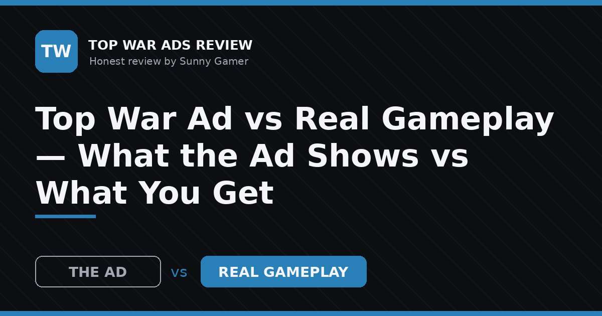 Top War Ad vs Real Gameplay — What the Ad Shows vs What You Get