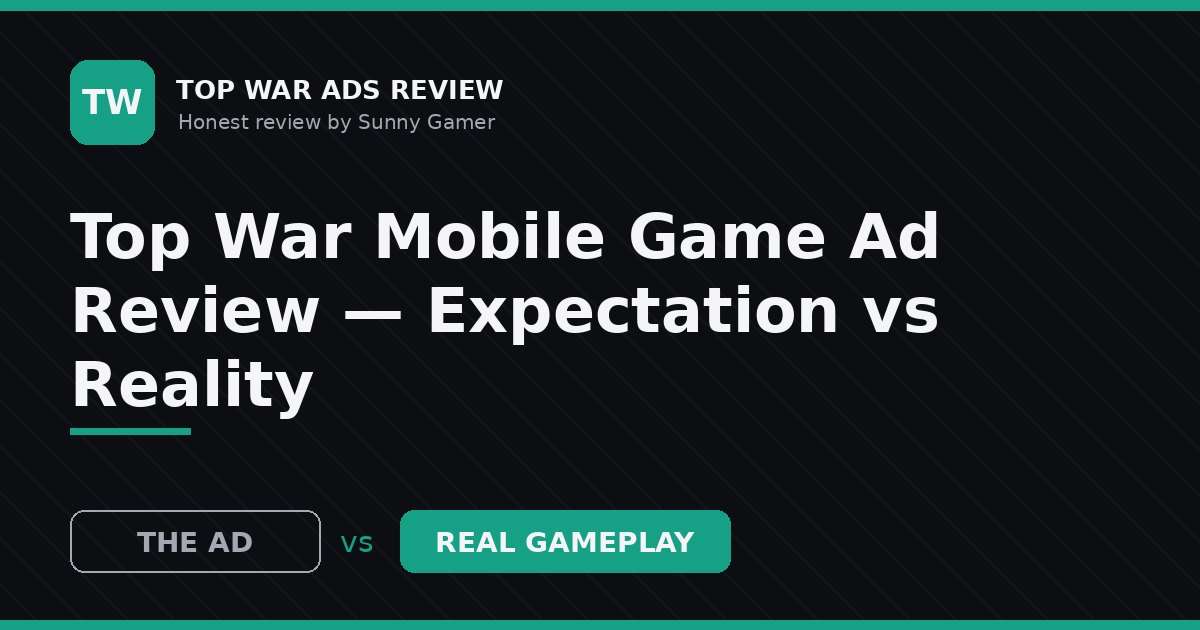 Top War Mobile Game Ad Review — Expectation vs Reality