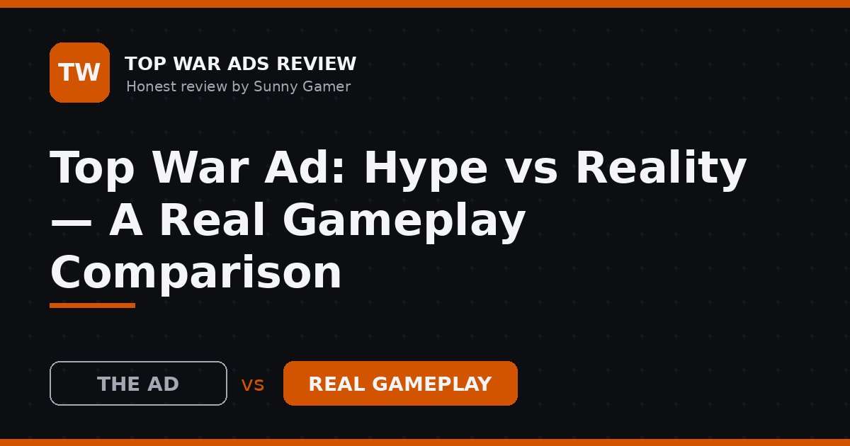 Top War Ad: Hype vs Reality — A Real Gameplay Comparison