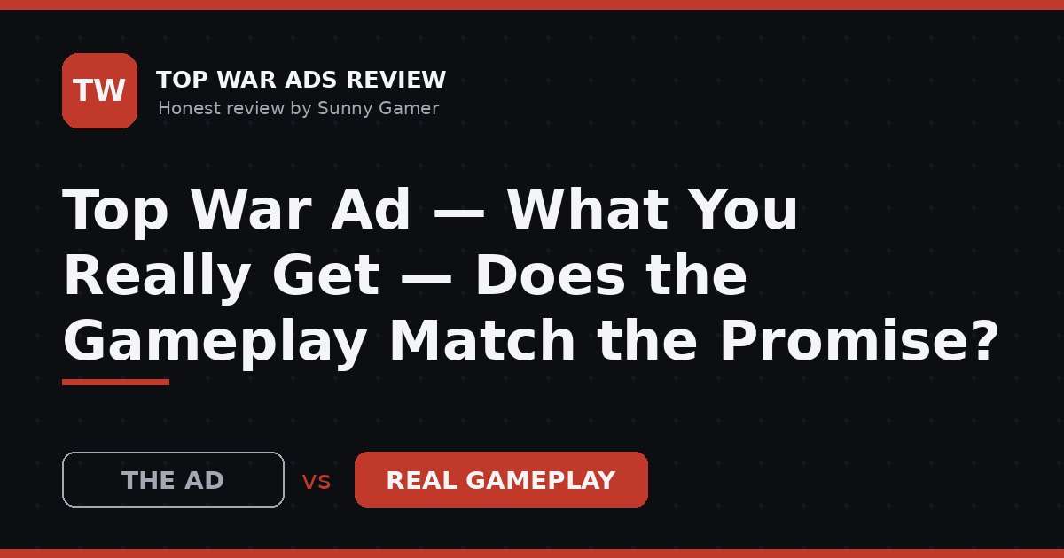 Top War Ad — What You Really Get — Does the Gameplay Match the Promise?