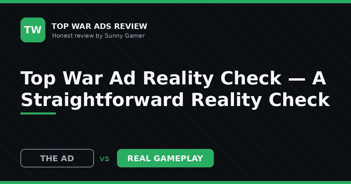 Top War Ad Reality Check — A Straightforward Reality Check