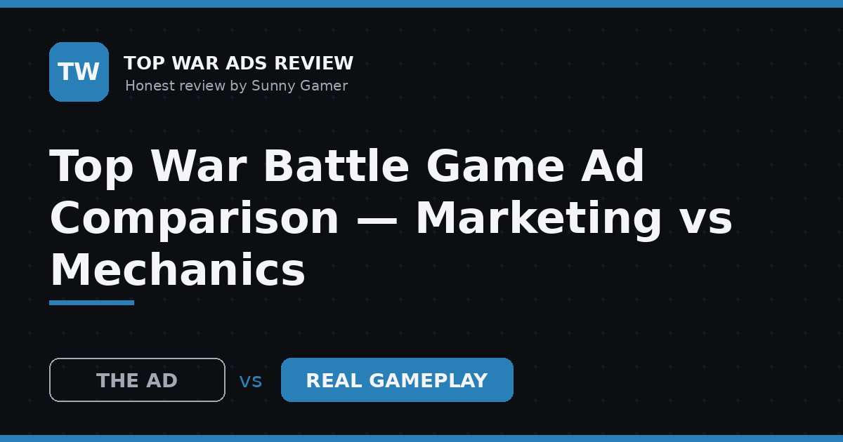 Top War Battle Game Ad Comparison — Marketing vs Mechanics