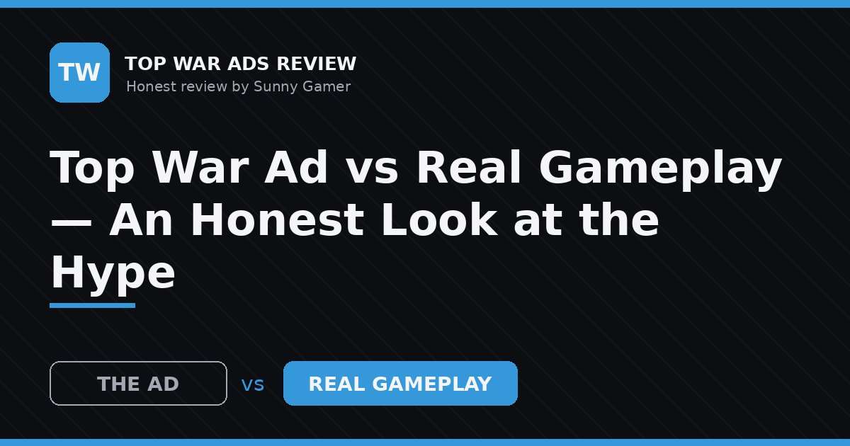 Top War Ad vs Real Gameplay — An Honest Look at the Hype