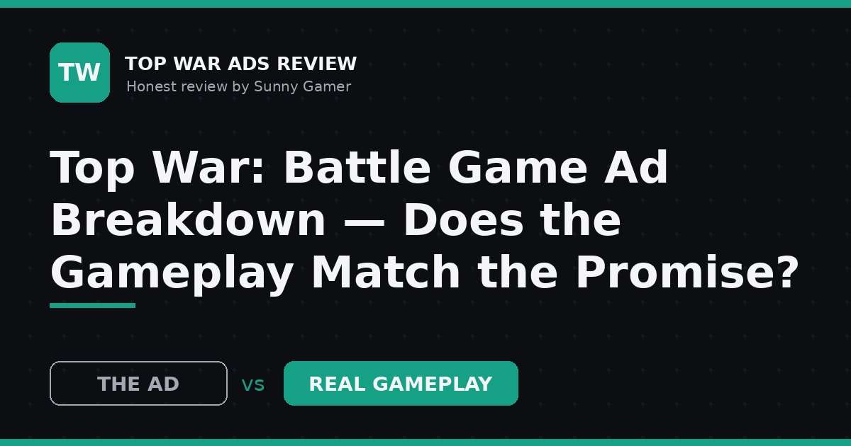 Top War: Battle Game Ad Breakdown — Does the Gameplay Match the Promise?