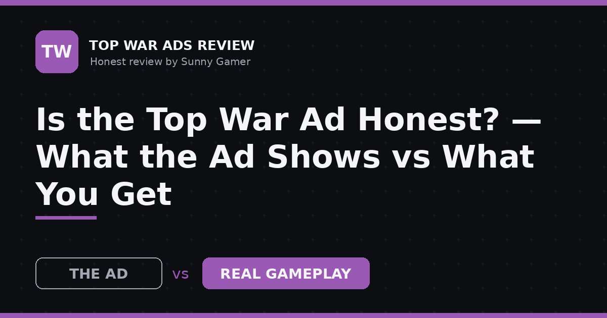 Is the Top War Ad Honest? — What the Ad Shows vs What You Get