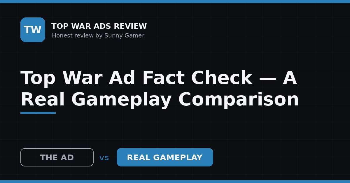 Top War Ad Fact Check — A Real Gameplay Comparison