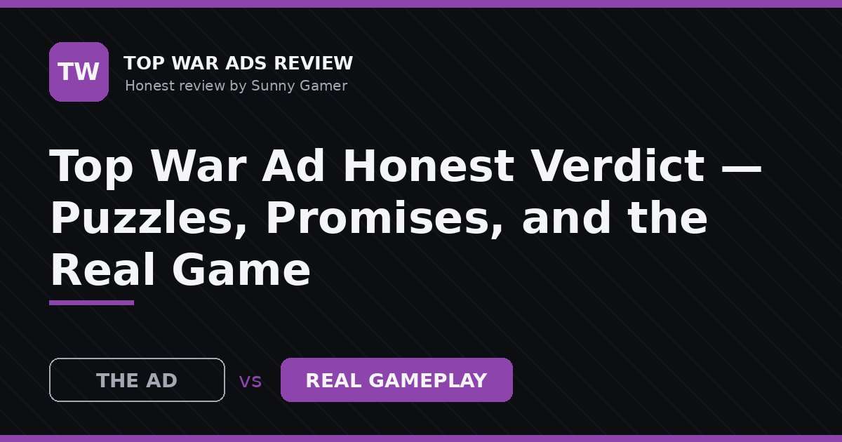 Top War Ad Honest Verdict — Puzzles, Promises, and the Real Game