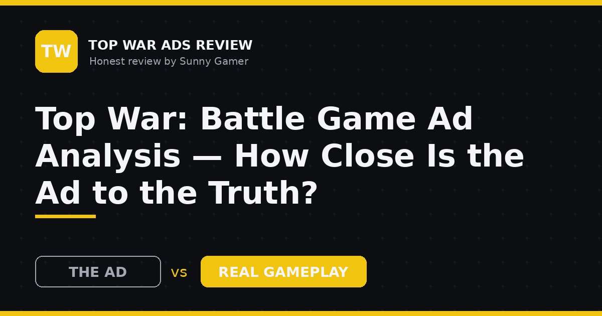 Top War: Battle Game Ad Analysis — How Close Is the Ad to the Truth?