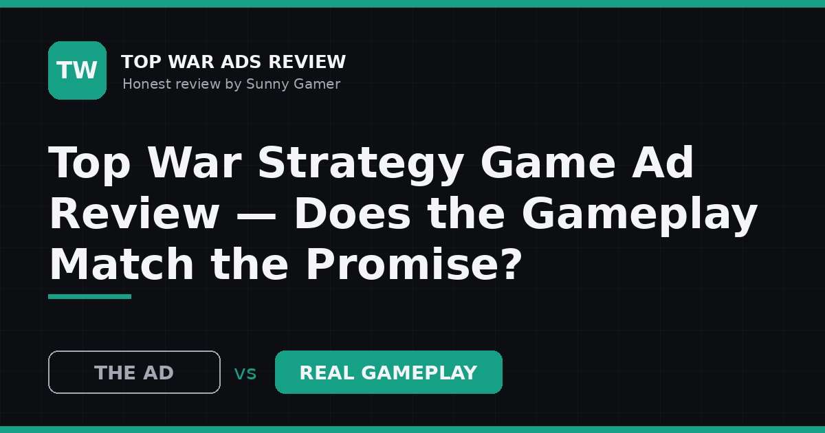 Top War Strategy Game Ad Review — Does the Gameplay Match the Promise?