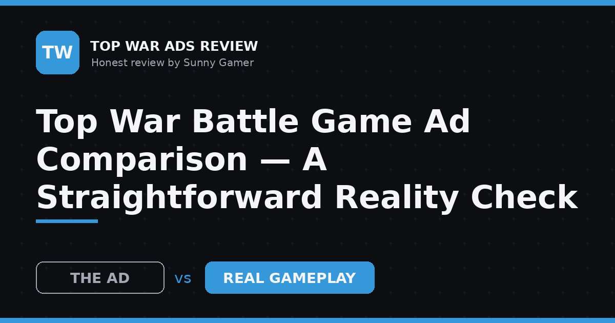 Top War Battle Game Ad Comparison — A Straightforward Reality Check