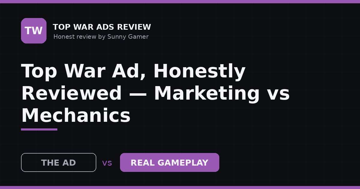 Top War Ad, Honestly Reviewed — Marketing vs Mechanics