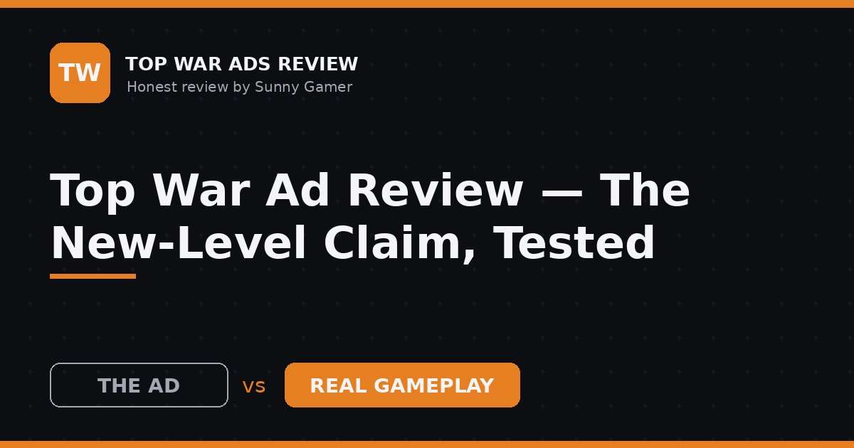 Top War Ad Review — The New-Level Claim, Tested