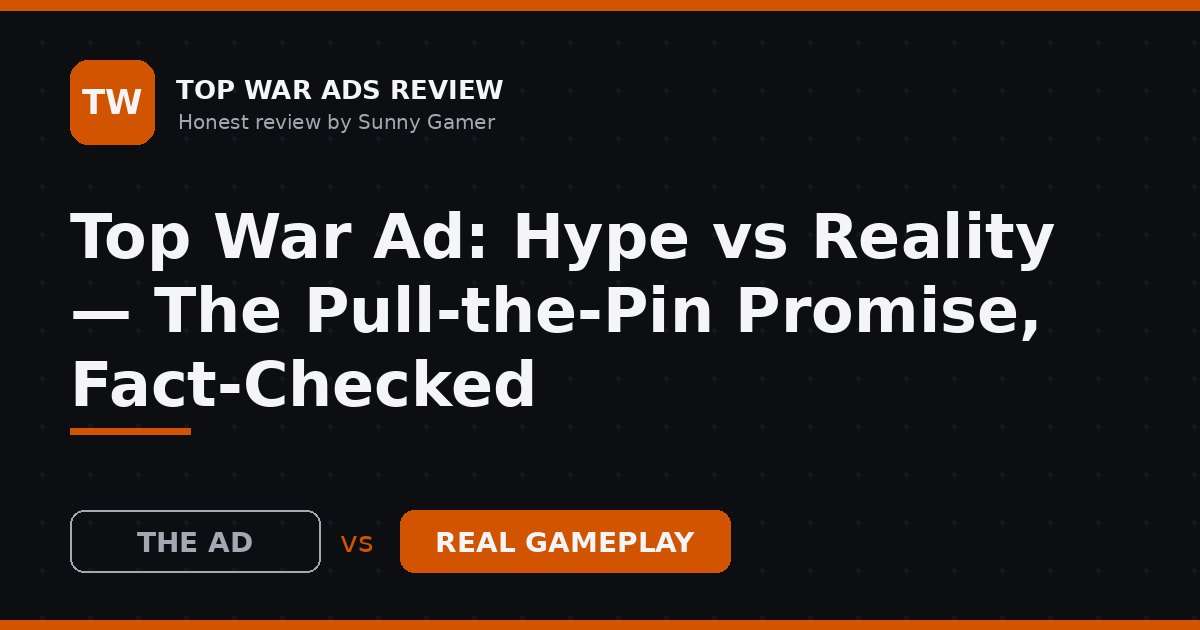 Top War Ad: Hype vs Reality — The Pull-the-Pin Promise, Fact-Checked