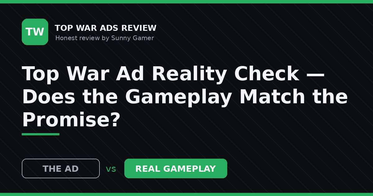 Top War Ad Reality Check — Does the Gameplay Match the Promise?