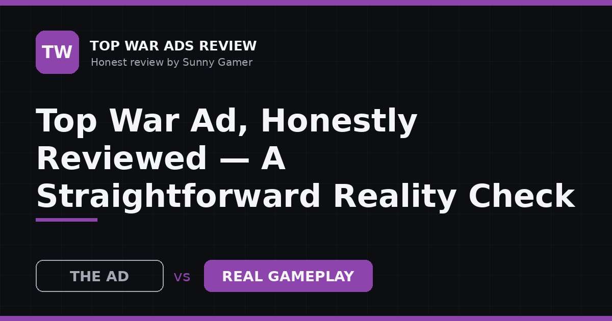 Top War Ad, Honestly Reviewed — A Straightforward Reality Check