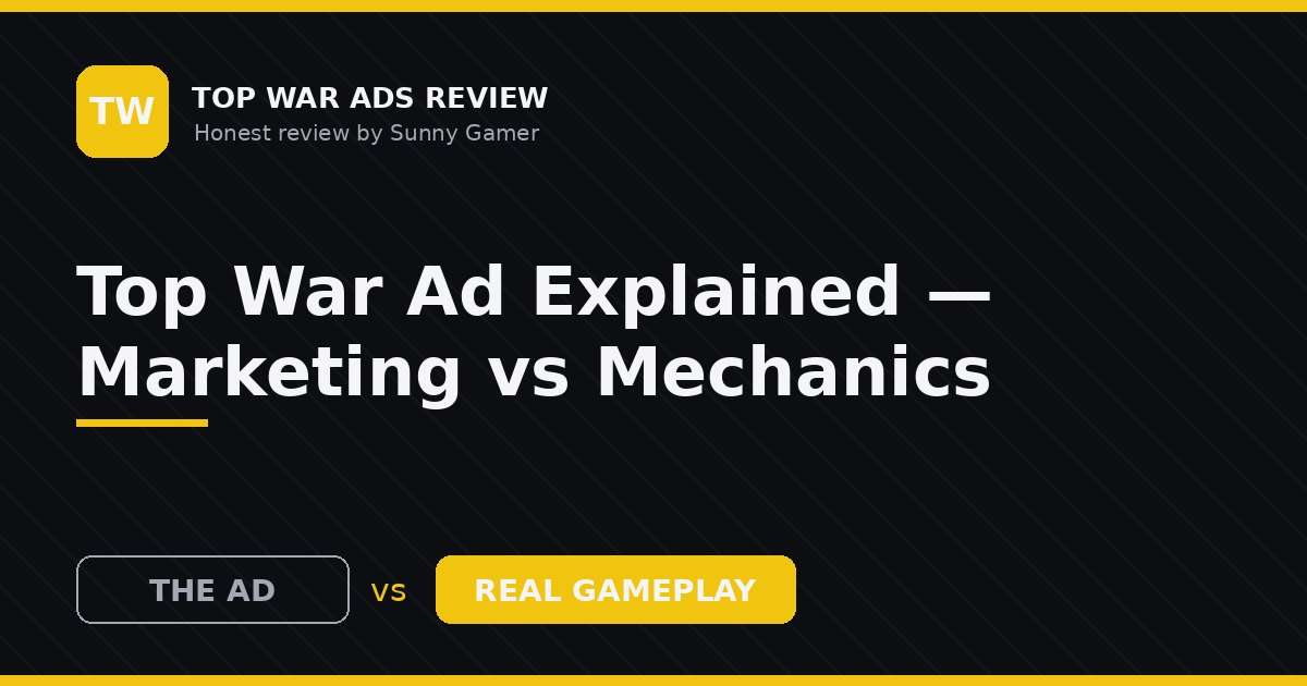 Top War Ad Explained — Marketing vs Mechanics