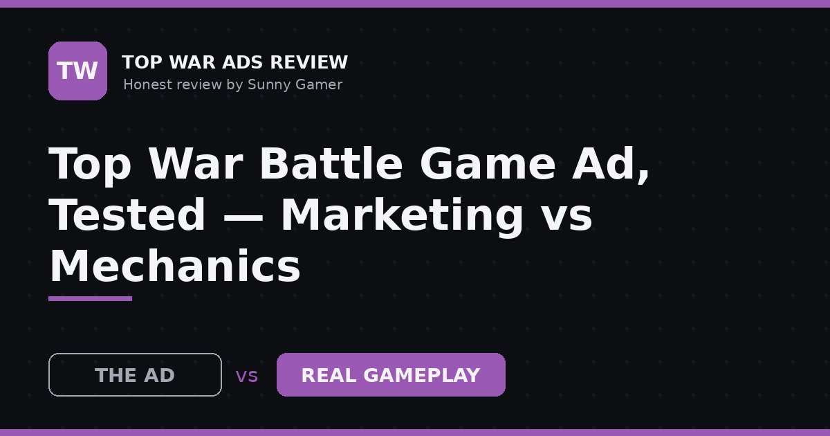 Top War Battle Game Ad, Tested — Marketing vs Mechanics