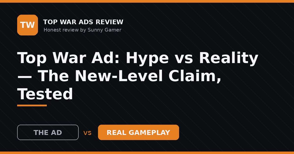 Top War Ad: Hype vs Reality — The New-Level Claim, Tested