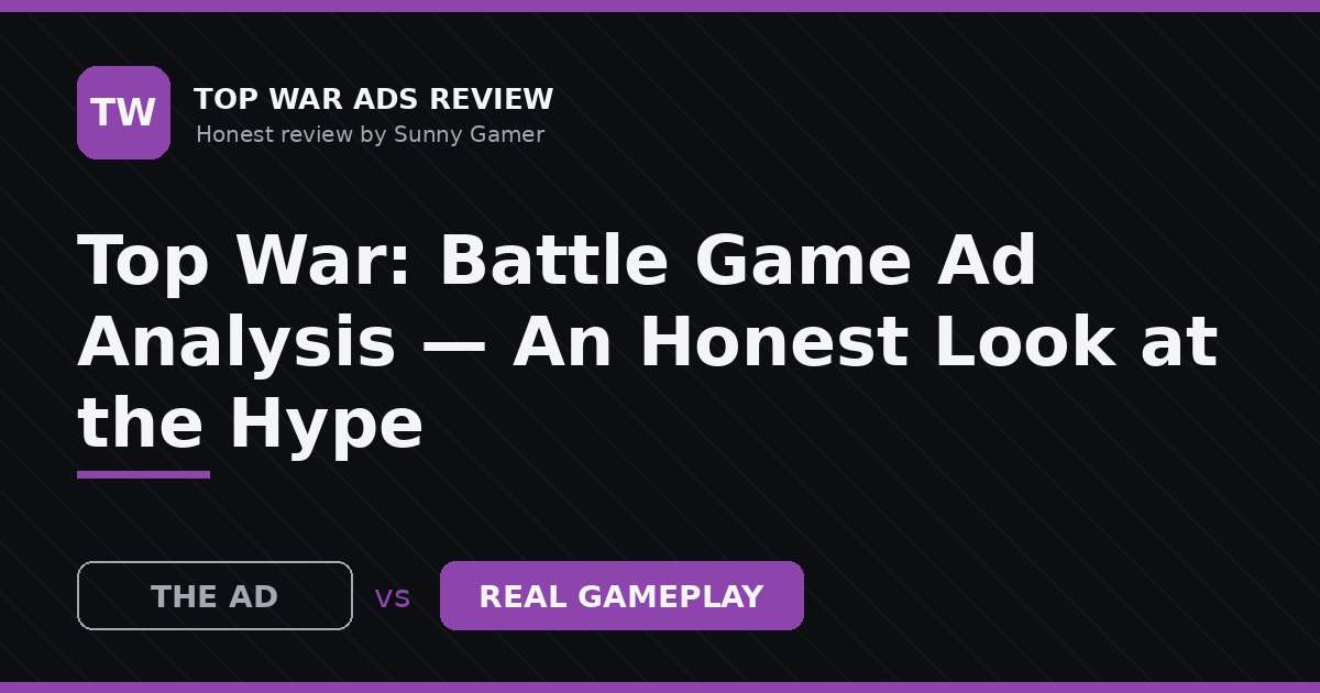 Top War: Battle Game Ad Analysis — An Honest Look at the Hype