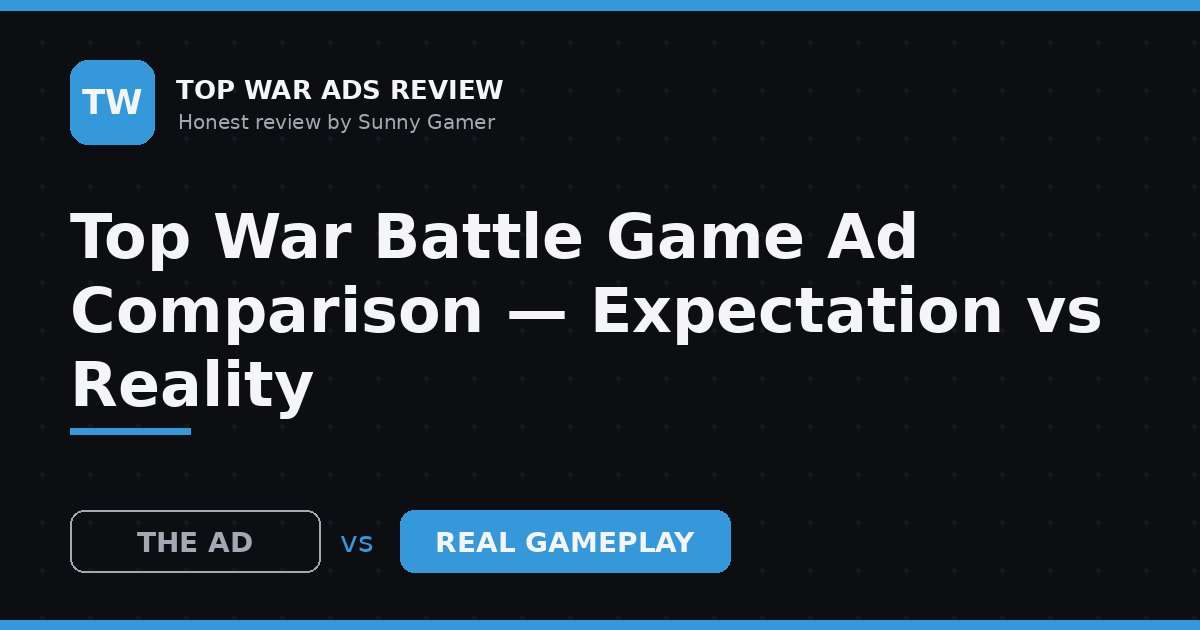 Top War Battle Game Ad Comparison — Expectation vs Reality