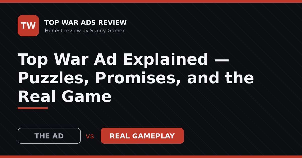 Top War Ad Explained — Puzzles, Promises, and the Real Game