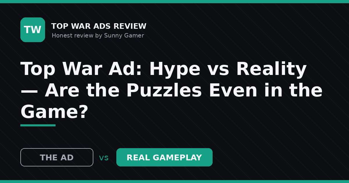 Top War Ad: Hype vs Reality — Are the Puzzles Even in the Game?