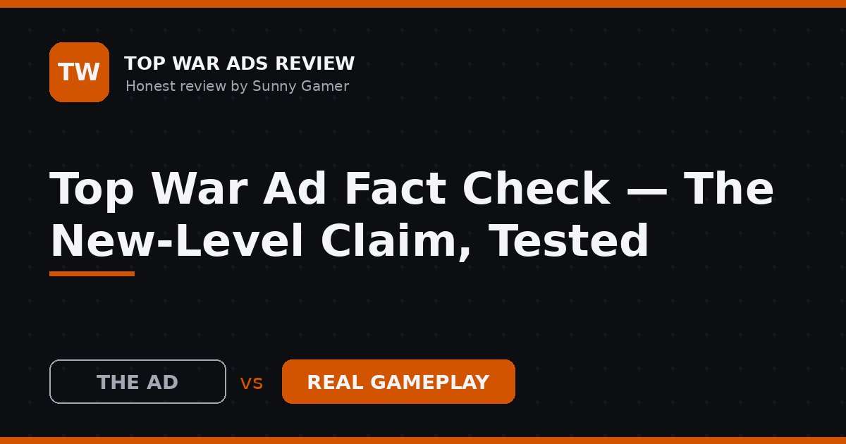 Top War Ad Fact Check — The New-Level Claim, Tested