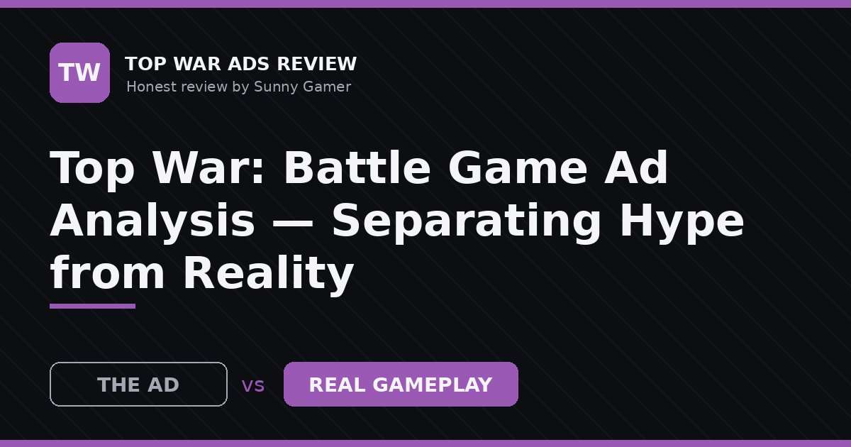Top War: Battle Game Ad Analysis — Separating Hype from Reality