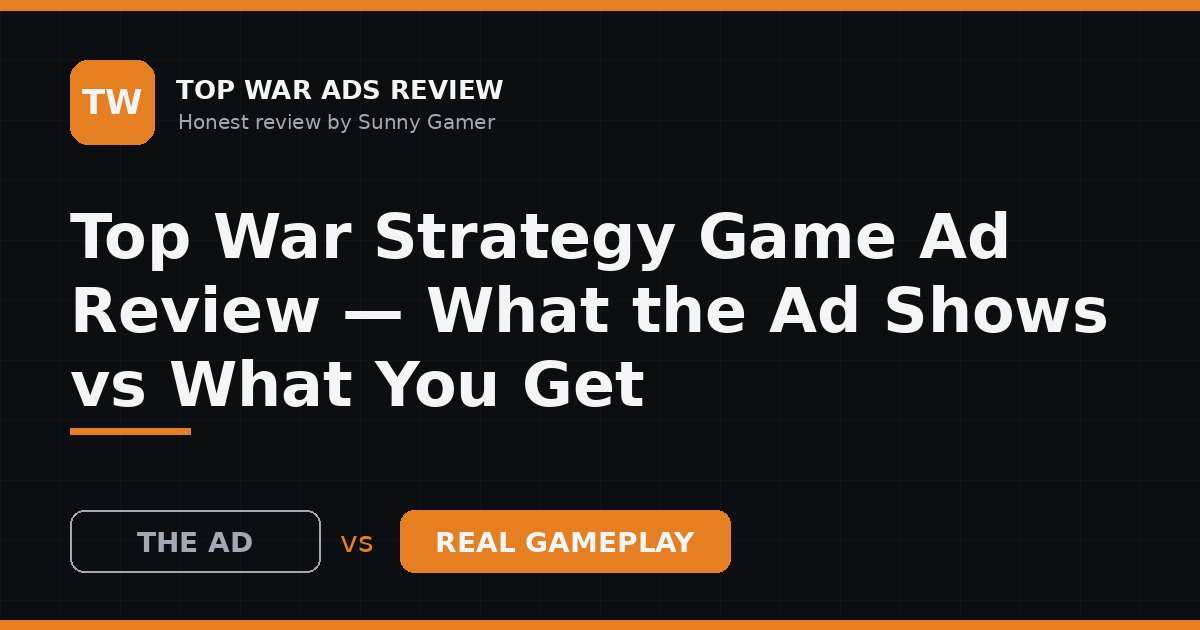 Top War Strategy Game Ad Review — What the Ad Shows vs What You Get