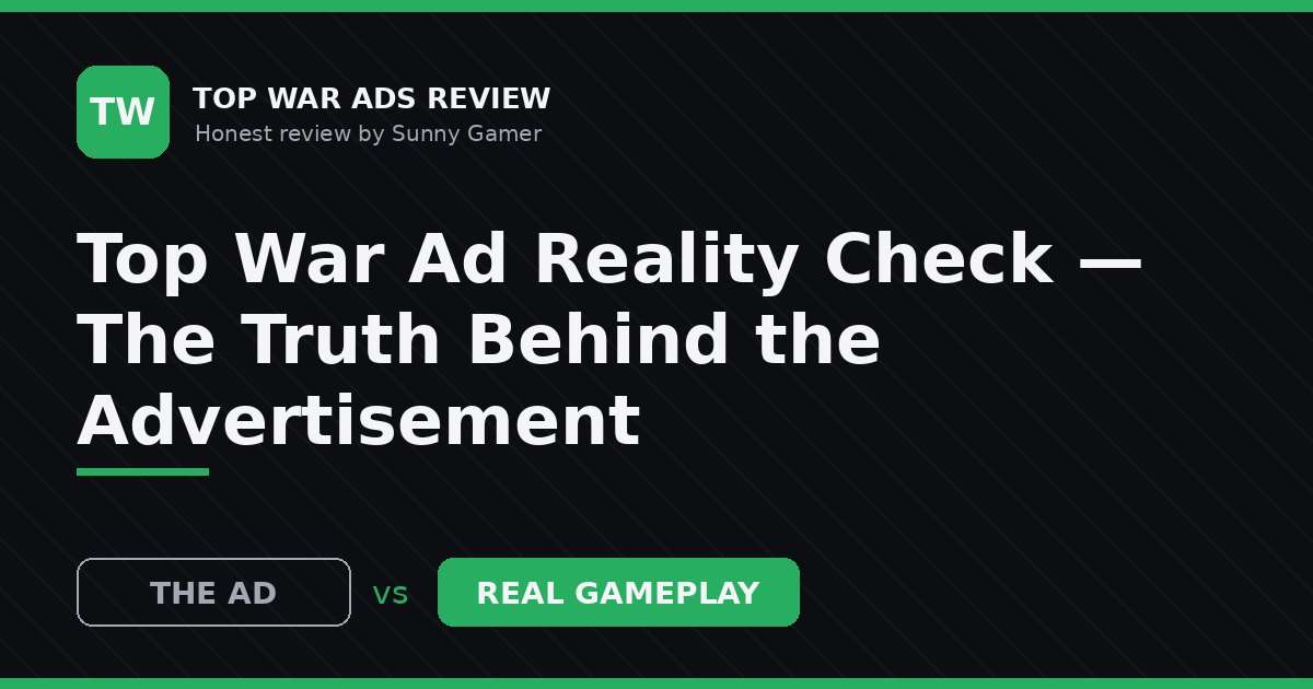 Top War Ad Reality Check — The Truth Behind the Advertisement